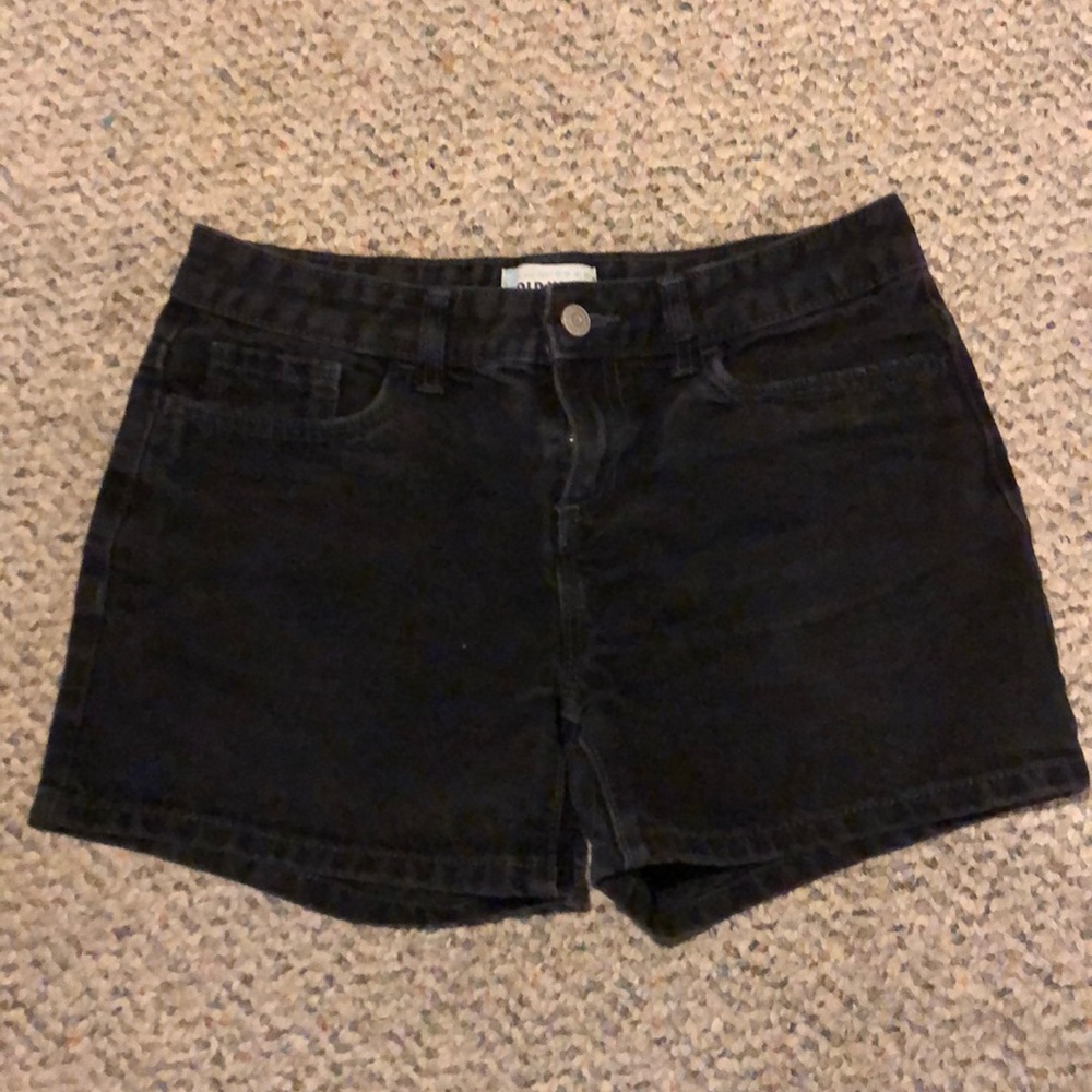 Black jean shorts